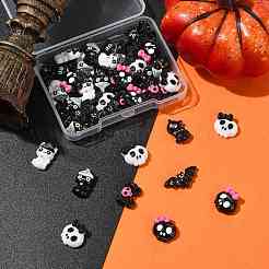 42 шт. 7 стиля Хэллоуин непрозрачные смоляные кабошоны CRES-FS0001-31