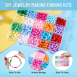 1000шт 20 цвета непрозрачные акриловые бусины MACR-TA0002-19