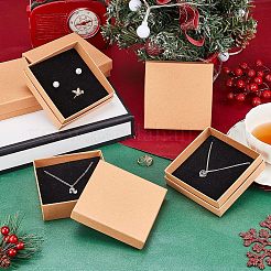 Boîtes à bijoux en papier kraft&nbsp;CON-WH0080-33B