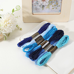 8 моток 8 цвета 6-слойная полиэфирная мулине для вышивания OCOR-CY0002-09B