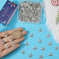 150 шт. подвески в виде морской звезды/морских звезд из сплава в тибетском стиле TIBEP-SC0002-85