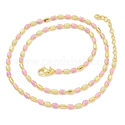 Латунные эмалевые цепочки-колонны NJEW-H039-04A-03G