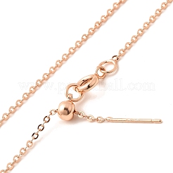 Colliers coulissants réglables en chaîne de câble en laiton plaqué rack de 1 mm pour femmes et hommes&nbsp;LS-MAK-L044-04RG