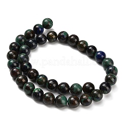 Натуральные нитки из бисера азурита G-Z110-C05-10mm