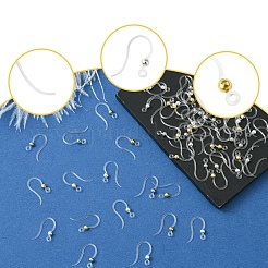 60 шт. 3-х цветные экологически чистые пластиковые крючки для сережек STAS-FS0001-61