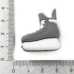 シリコンビーズ  焦点ビーズ  スケート  グレー  30x28x13mm  穴：2mm&nbsp;SL-CBA8E15-01A-03