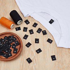 400 Stück 10 Stile Polyester-Größenetiketten für Kleidung&nbsp;DIY-BC0016-59B