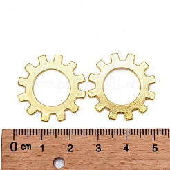 チベットスタイルの合金スチームパンクペンダント  カドミウムフリー＆鉛フリー  ホイールギヤ  アンティーク黄金  25x1mm&nbsp;TIBEP-A115032-AG-LF