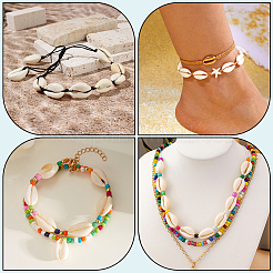 100 шт. бусины из натуральной ракушки каури BSHE-LT0001-08