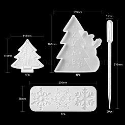 Stampi in silicone per display fai da te a tema natalizio&nbsp;DIY-LS0001-09
