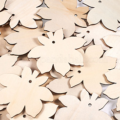 Неокрашенный деревянный большой кулон X-WOOD-TA0002-19