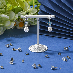 30 шт. фурнитура для сережек-гвоздиков из прозрачного кубического циркония&nbsp;EJEW-BBC0006-06A