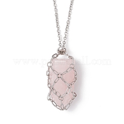 Изготовление ожерелий-мешочков из нержавеющей стали 304 для самородков драгоценных камней&nbsp;NJEW-JN05526-01