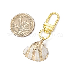 5 шт. гальванизированные подвесные украшения в виде ракушек HJEW-JM03084