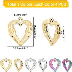 12 шт. 3-цветное вакуумное покрытие PVD из нержавеющей стали 304 STAS-UN0024-63