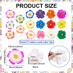 17 Stück Haaraccessoire aus EVA-Alligatorleder mit Blumenmuster in 17 Farben&nbsp;PHAR-PH0001-23