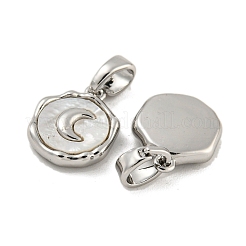 Muschelanhänger aus Messing mit Pavé-Fassung&nbsp;KK-G490-34P
