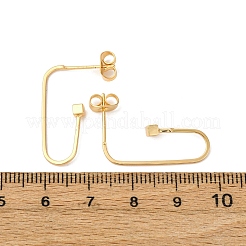 Кубические серьги-гвоздики из латуни EJEW-S280-04G