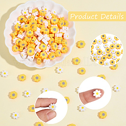 400 Stück handgefertigte Blume aus Polymerclay-Perlen&nbsp;CLAY-PA0001-28