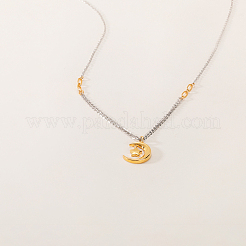 Элегантные ожерелья с подвесками в виде звезд и луны из латуни в стиле отпуска для женщин YN2670