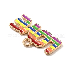 Emaille-Anhänger in Regenbogenfarben&nbsp;ENAM-G208-06KCG