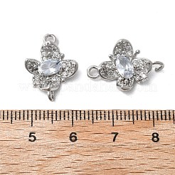 Шармы-соединители из латуни с микропаве из кубического циркония&nbsp;KK-Z103-10P-01