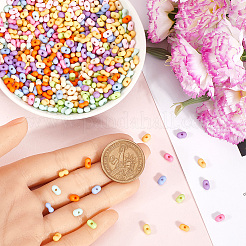 2000шт 10 цвета непрозрачные акриловые бусины MACR-SP0001-37