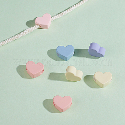 80 шт. 5-х цветные прорезиненные непрозрачные акриловые бусины MACR-CA0001-30