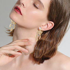 Латунные клипсы серьги KK-SP0001-26G