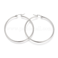 Серьги-кольца из нержавеющей стали 201&nbsp;X-MAK-R018-50mm-S