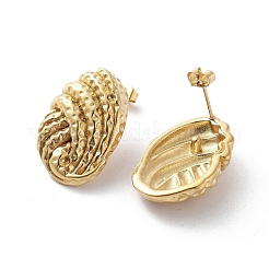 Boucles d'oreilles à clous en acier inoxydable 304 plaqué fer (IP)&nbsp;EJEW-D095-10G