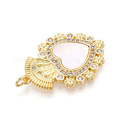 Латунные микропаве прозрачные подвески с фианитом&nbsp;KK-N268-44G