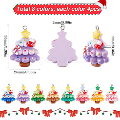 32шт 8 цвета пластиковые подвески FIND-SC0011-28