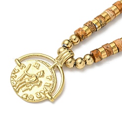 Ожерелья из яшмы с натуральным изображением NJEW-K259-08G