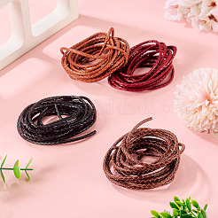 10 ярд двухцветного плетеного кожаного шнура&nbsp;WL-TA0001-03