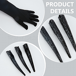 Длинные перчатки из полиэстера и наборы накладных ногтей из ацетата целлюлозы AJEW-WH0695-006