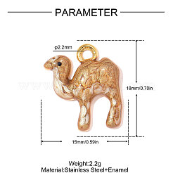 Подвески из нержавеющей стали 304 с эмалью&nbsp;STAS-OY011-91G