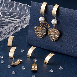 12 шт. латунные серьги-гвоздики&nbsp;KK-BC0011-36