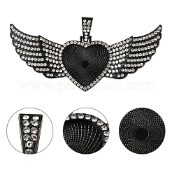 Aluminium-Anhänger Fassungen für Cabochons&nbsp;X-PALLOY-S107-001EB-RS