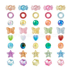 800шт 8 стиля прозрачные акриловые бусины&nbsp;TACR-FW0001-05