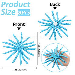 8 шт. тканевый кудрявый бант&nbsp;AJEW-SP0001-49A