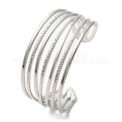 Braccialetti con polsino in ferro elettroforesi per le donne&nbsp;BJEW-M057-05P