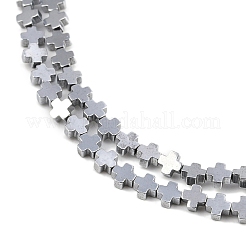 Fili di perline di ematite sintetica non magnetica elettrolitica&nbsp;G-J211-A10-01
