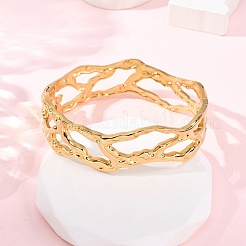 Текстурированные браслеты из нержавеющей стали 304&nbsp;BJEW-G749-10G