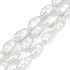 Нити бусин из искусственного жемчуга с гальваническим покрытием из фарфора BSHE-Z009-09