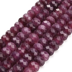 Rangs de perles de jade blanc naturel teintées et facettées&nbsp;GG-CBAE966-01B-Q