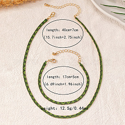 Комплекты ожерелий и браслетов из сплава с леопардовым принтом в виде змеиной цепи FS-WG421C3-02