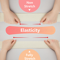 Широкая плоская эластичная лента из полиэстера длиной 5 ярд. OCOR-WH0090-052B