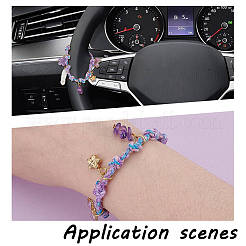 Pulseras con dijes de amatista natural&nbsp;HJEW-OC00402