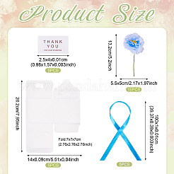 Прозрачные подарочные коробки для упаковки конфет из ПВХ с лентой и искусственным цветком CON-TAC0001-20B